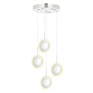 METAL LED and SILICONE ANTIQUE and CHROME PLATED CHANDELIER 35 CM DIAMETER LOAD: 110 CM